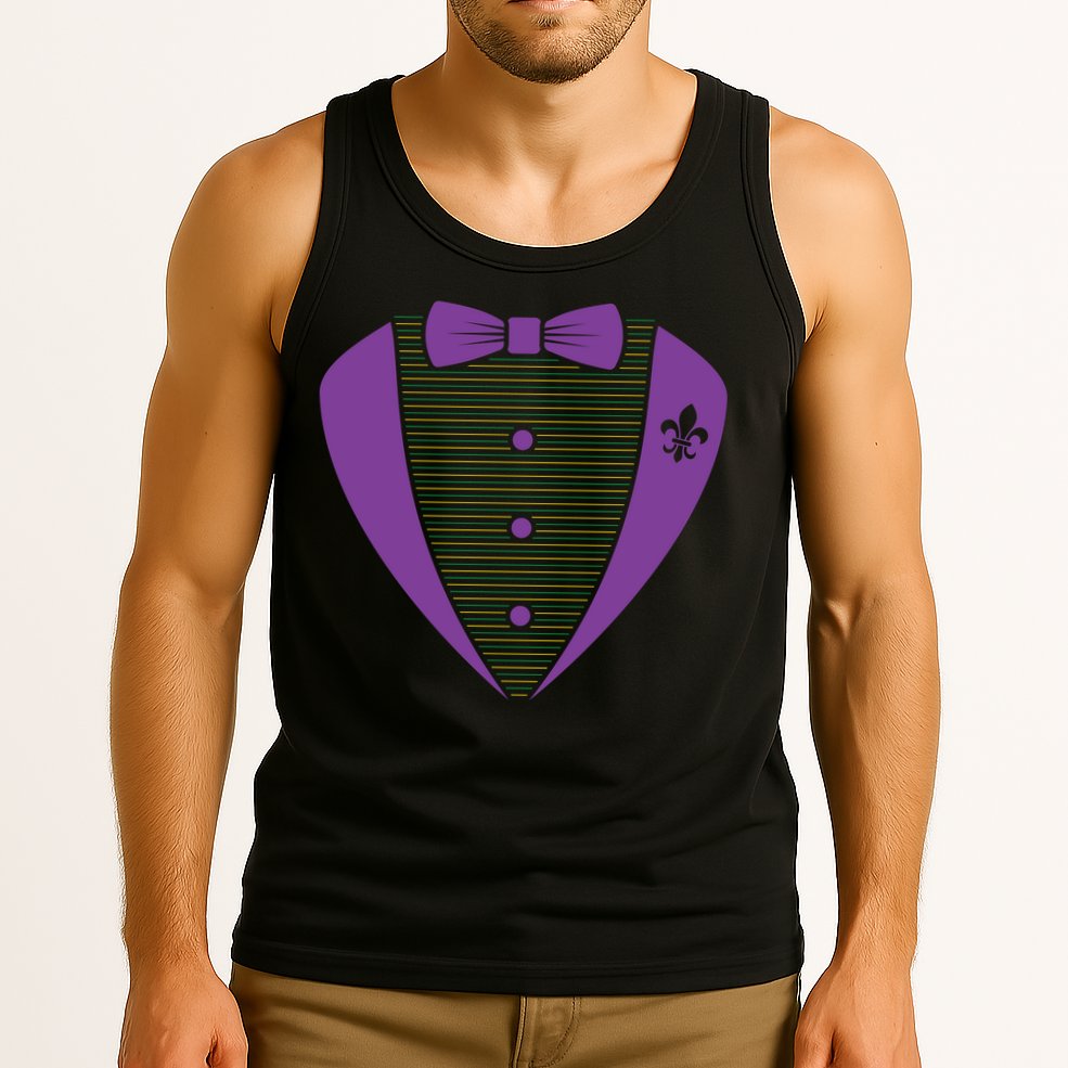 Mardi Gras Party Tuxedo Tank Top