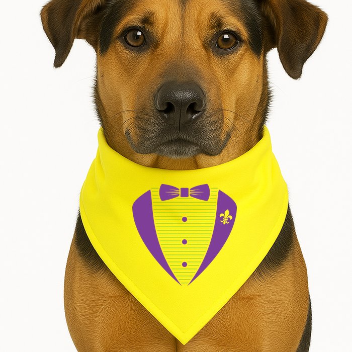Mardi Gras Party Tuxedo USA-Made Doggie Bandana