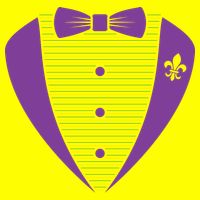 Mardi Gras Party Tuxedo USA-Made Doggie Bandana