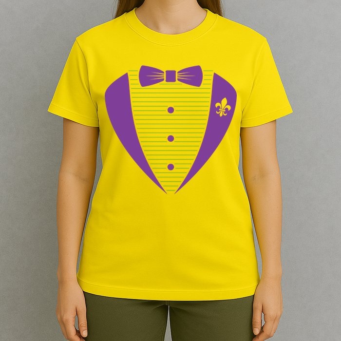 Mardi Gras Party Tuxedo T-Shirt