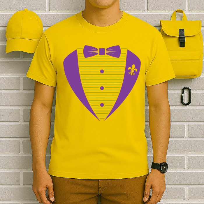 Mardi Gras Party Tuxedo T-Shirt
