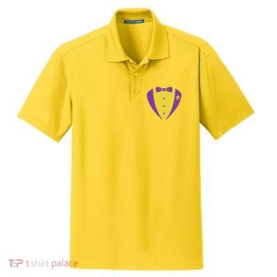 Mardi Gras Party Tuxedo Dry Zone Grid Polo