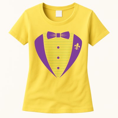 Mardi Gras Party Tuxedo Womens T-Shirt