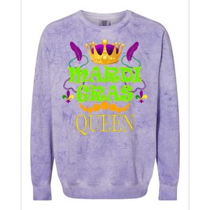 Mardi Gras Queen Colorblast Crewneck Sweatshirt