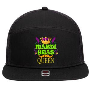 Mardi Gras Queen 7 Panel Mesh Trucker Snapback Hat