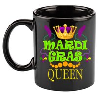 Mardi Gras Queen 11oz C Handle Ceramic Mug