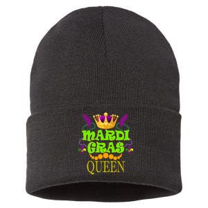 Mardi Gras Queen Sustainable Knit Beanie