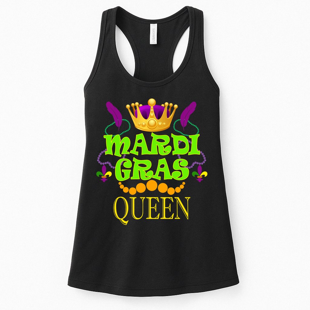 Mardi Gras Queen Womens Tank Top