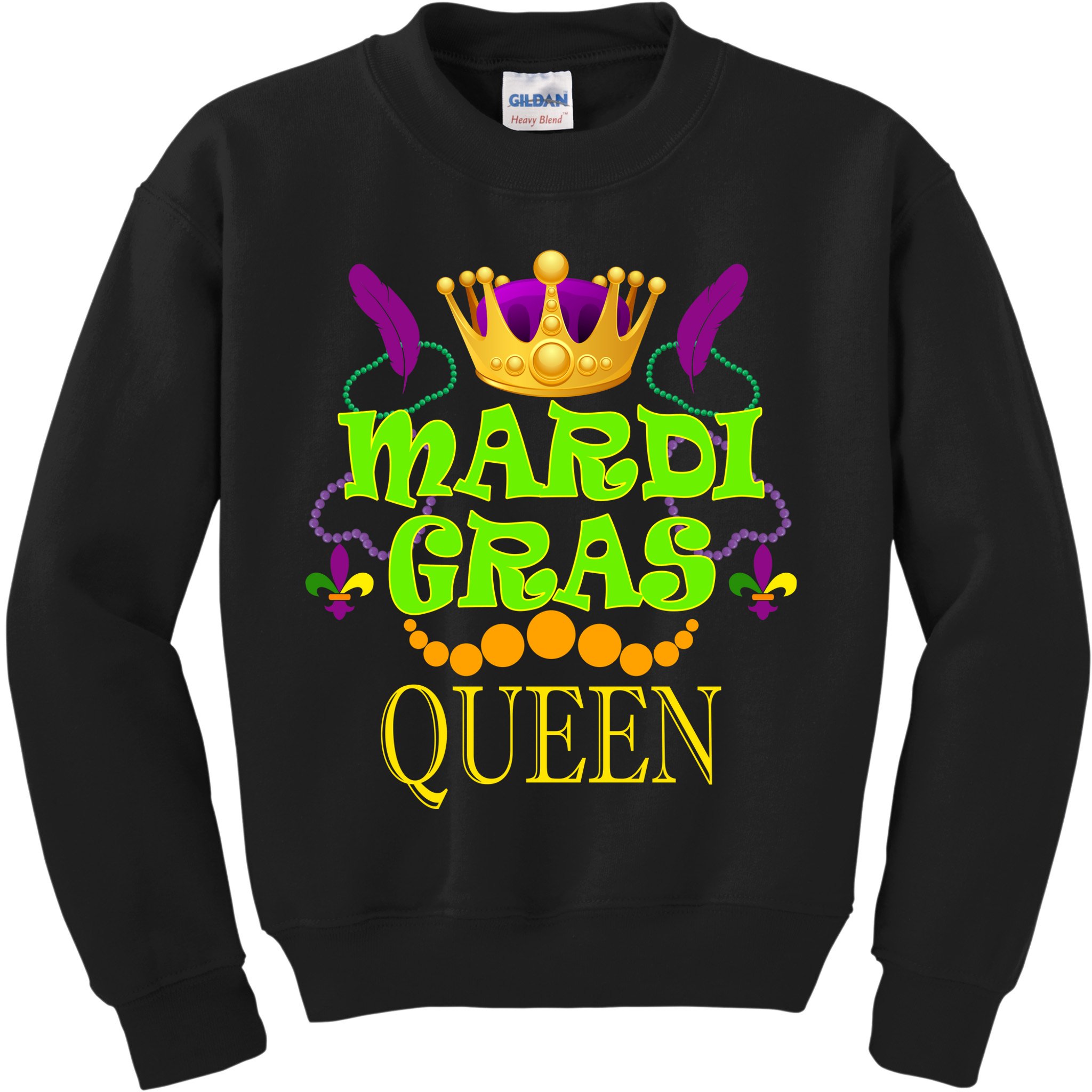 Mardi Gras Queen Kids Sweatshirt