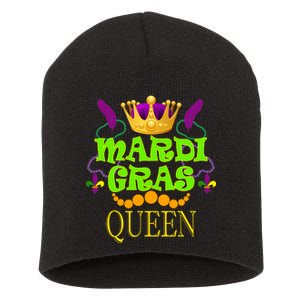 Mardi Gras Queen Short Acrylic Beanie