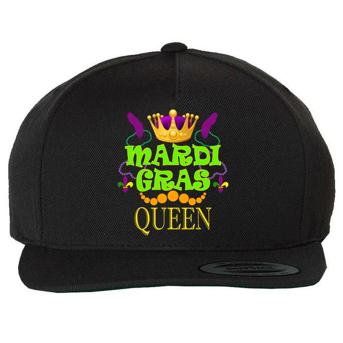 Mardi Gras Queen Wool Snapback Cap