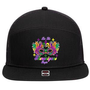 Mardi Gras Shenanigans 7 Panel Mesh Trucker Snapback Hat