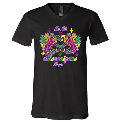 Mardi Gras Shenanigans V-Neck T-Shirt