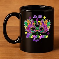 Mardi Gras Shenanigans 11oz C Handle Ceramic Mug