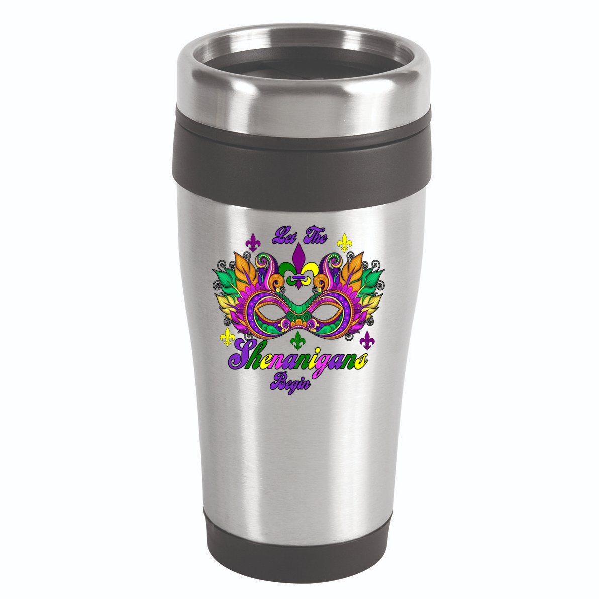Mardi Gras Shenanigans 16oz Travel Tumbler