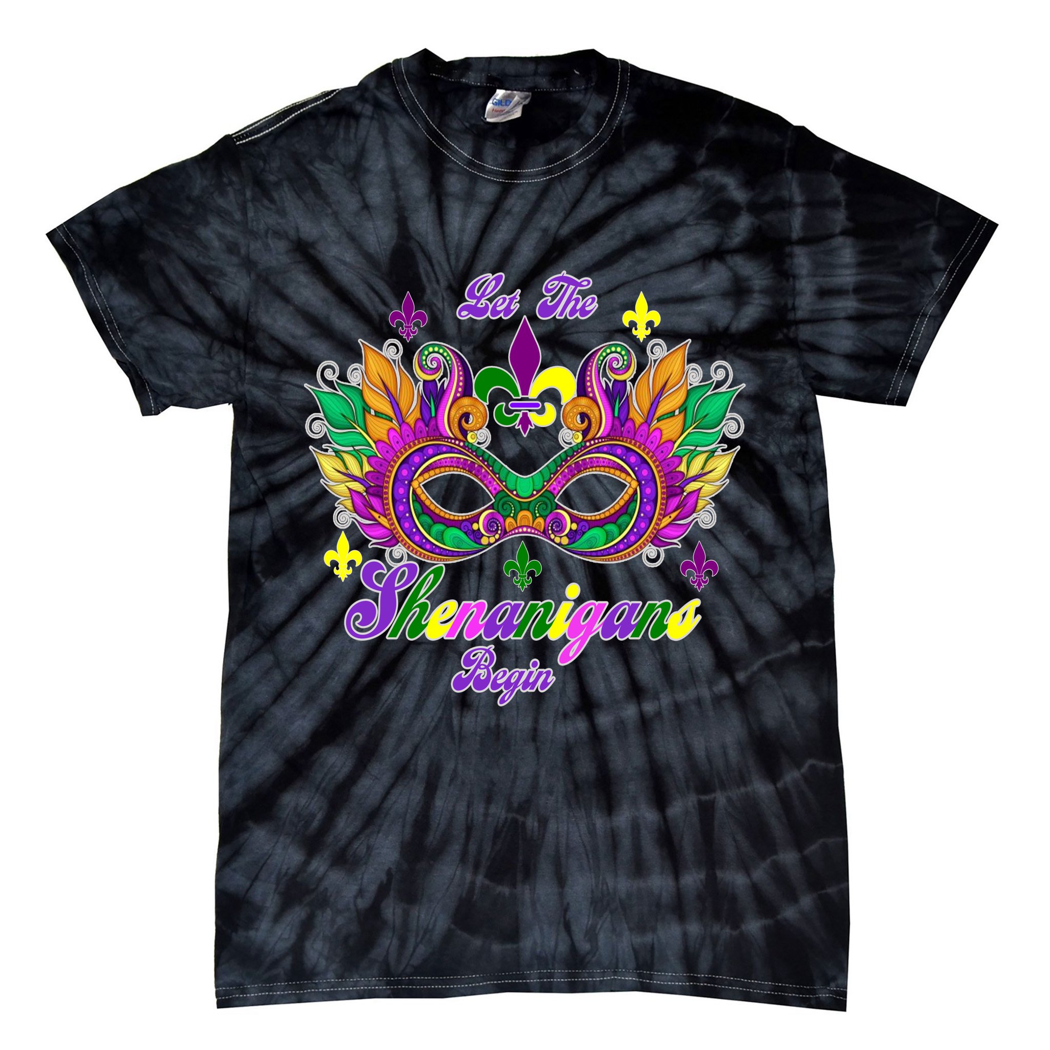 Mardi Gras Shenanigans Tie-Dye T-Shirt