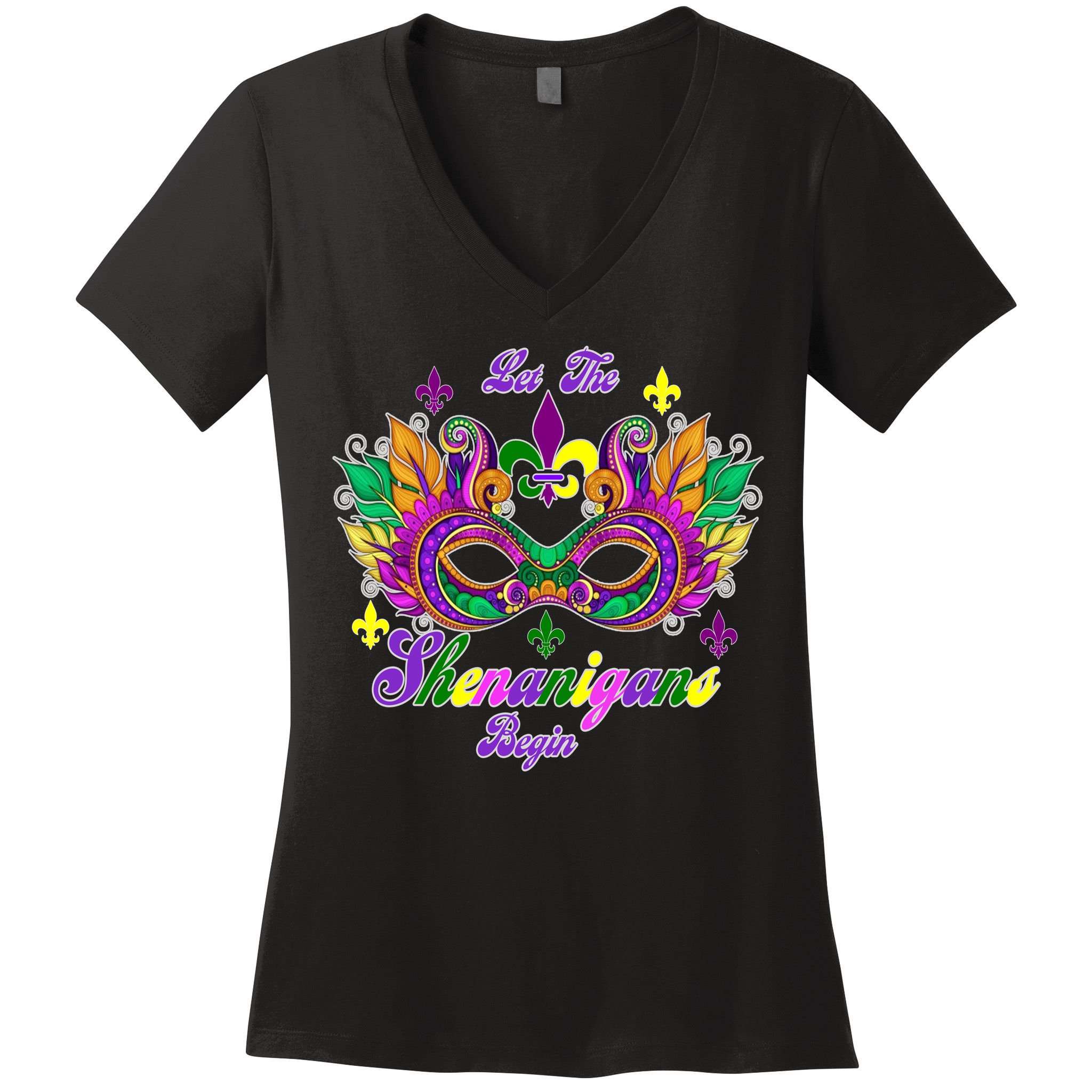 Mardi Gras Shenanigans Women's V-Neck T-Shirt