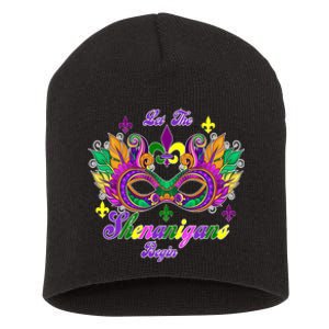 Mardi Gras Shenanigans Short Acrylic Beanie