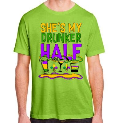 Mardi Gras She's My Drunker Half Adult ChromaSoft Performance T-Shirt