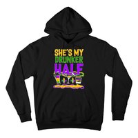 Mardi Gras She's My Drunker Half Hoodie