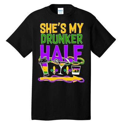 Mardi Gras She's My Drunker Half Tall T-Shirt