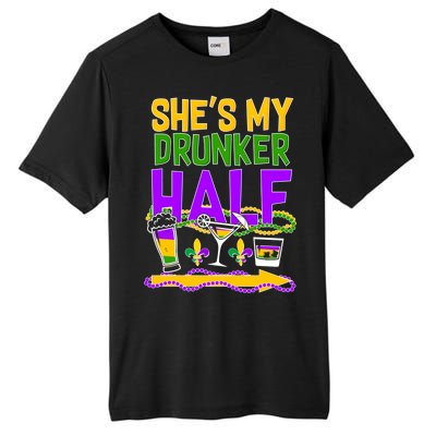 Mardi Gras She's My Drunker Half Tall Fusion ChromaSoft Performance T-Shirt