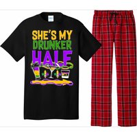 Mardi Gras She's My Drunker Half Pajama Set