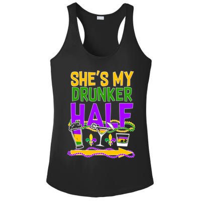 Mardi Gras She's My Drunker Half Ladies PosiCharge Competitor Racerback Tank