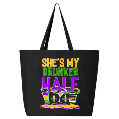 Mardi Gras She's My Drunker Half 25L Jumbo Tote