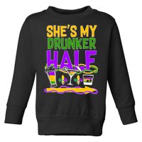 Mardi Gras She's My Drunker Half Toddler Sweatshirt