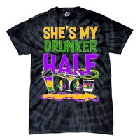 Mardi Gras She's My Drunker Half Tie-Dye T-Shirt