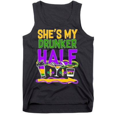 Mardi Gras She's My Drunker Half Tank Top