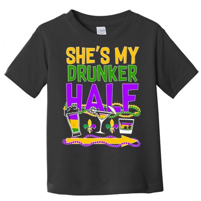 Mardi Gras She's My Drunker Half Toddler T-Shirt