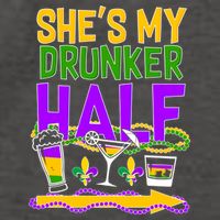 Mardi Gras She's My Drunker Half Vector Backpack
