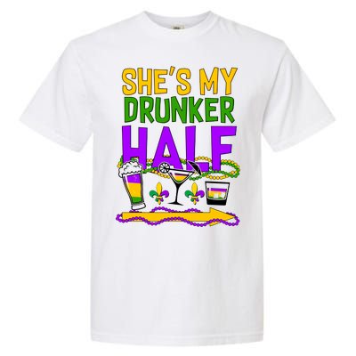 Mardi Gras She's My Drunker Half Garment-Dyed Heavyweight T-Shirt