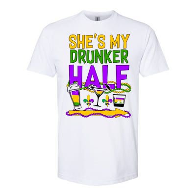 Mardi Gras She's My Drunker Half Softstyle® CVC T-Shirt