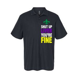 Mardi Gras Shut Up Liver You're Fine Softstyle Adult Sport Polo