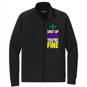 Mardi Gras Shut Up Liver You're Fine Stretch Full-Zip Cadet Jacket