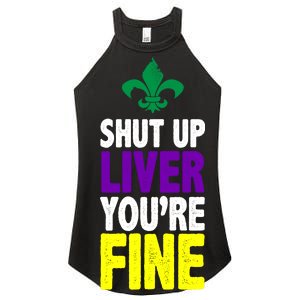 Mardi Gras Shut Up Liver You're Fine Women’s Perfect Tri Rocker Tank