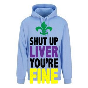 Mardi Gras Shut Up Liver You're Fine Unisex Surf Hoodie