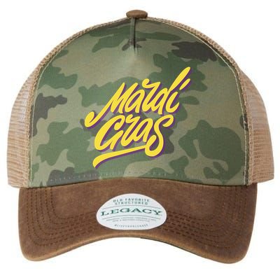 Mardi Gras Simple Style Legacy Tie Dye Trucker Hat