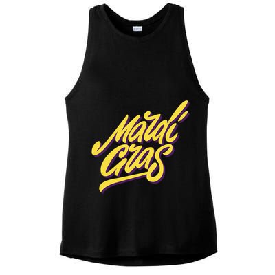 Mardi Gras Simple Style Ladies PosiCharge Tri-Blend Wicking Tank