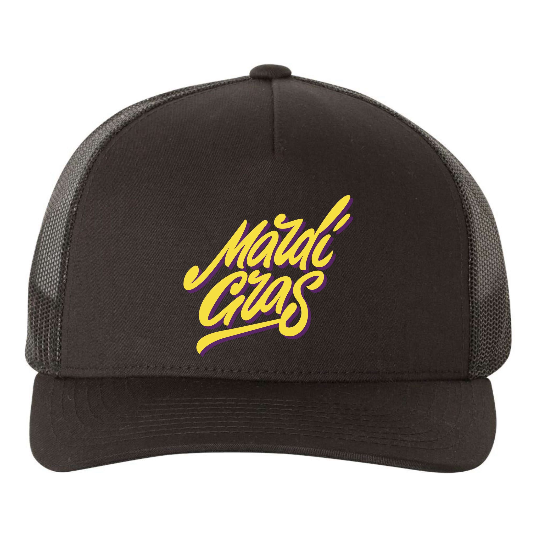 Mardi Gras Simple Style Yupoong Adult 5-Panel Trucker Hat
