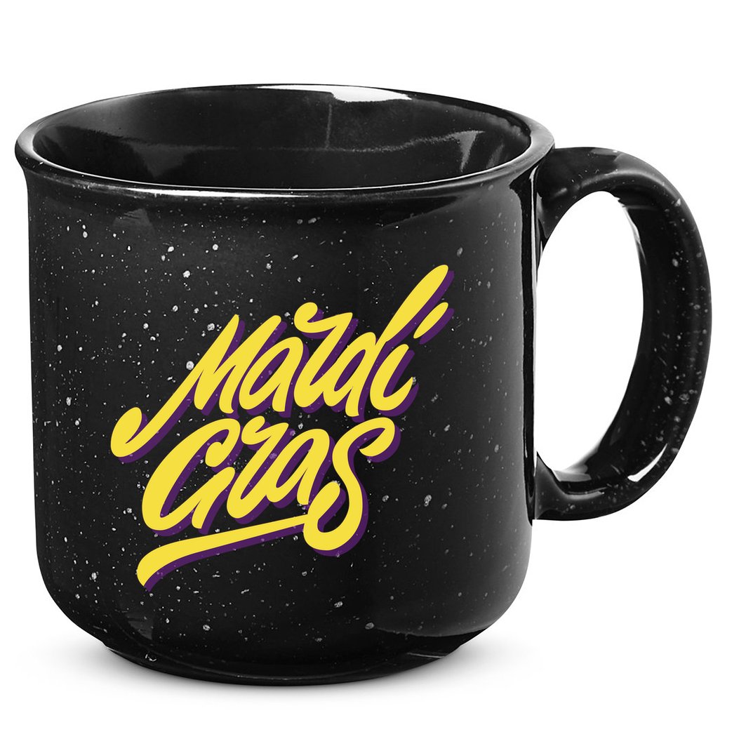 Mardi Gras Simple Style 15oz Campfire Ceramic Mug
