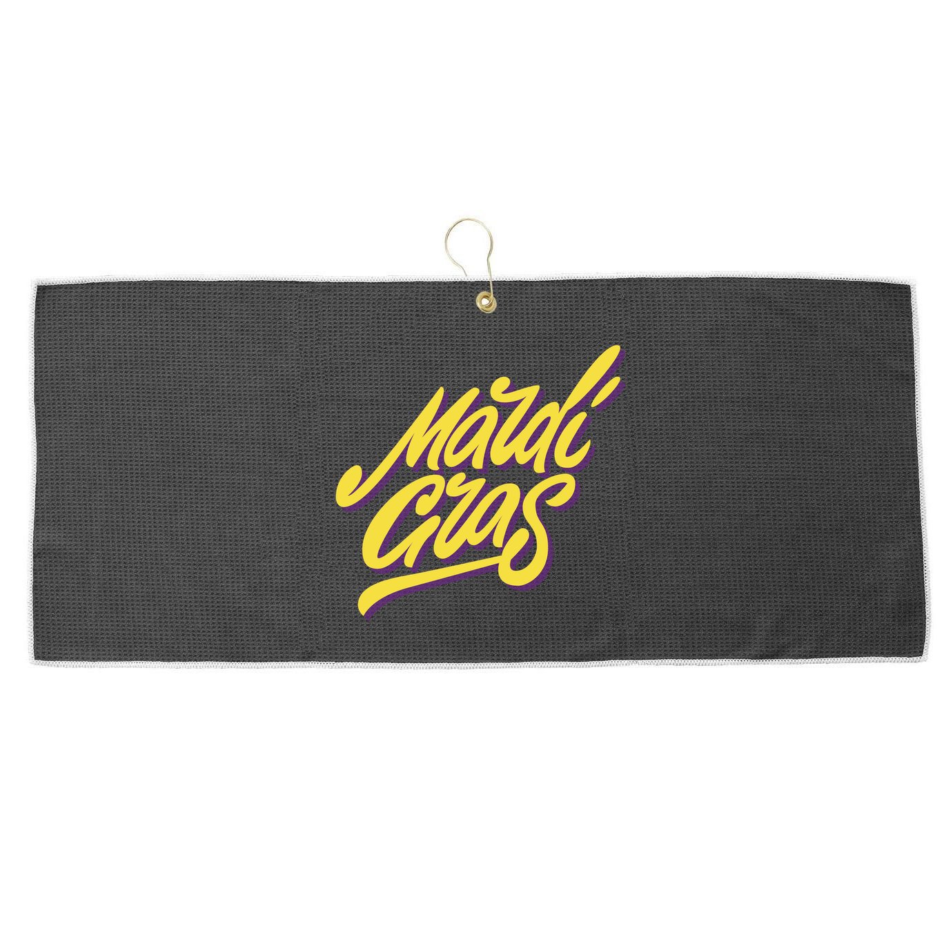 Mardi Gras Simple Style Large Microfiber Waffle Golf Towel