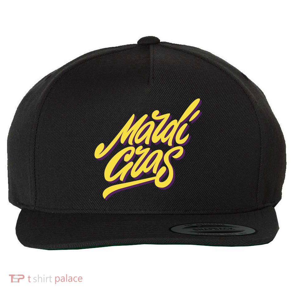 Mardi Gras Simple Style Wool Snapback Cap