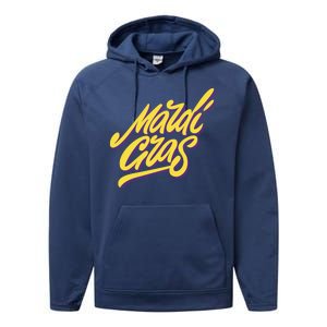 Mardi Gras Simple Style Performance Fleece Hoodie