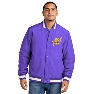 Mardi Gras Simple Style Insulated Varsity Jacket