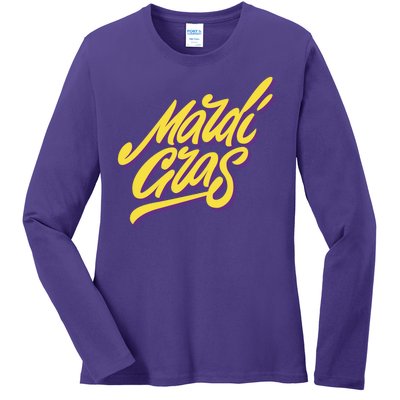 Mardi Gras Simple Style Ladies Long Sleeve Shirt