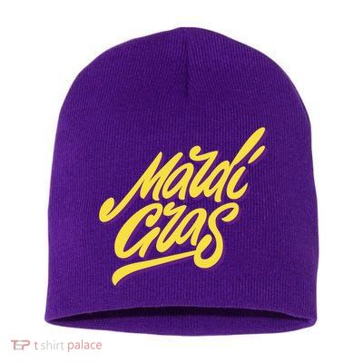 Mardi Gras Simple Style Short Acrylic Beanie